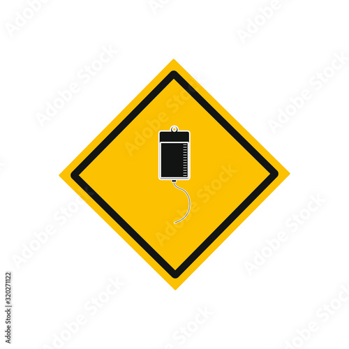 vector icon, of hospital dropper bag