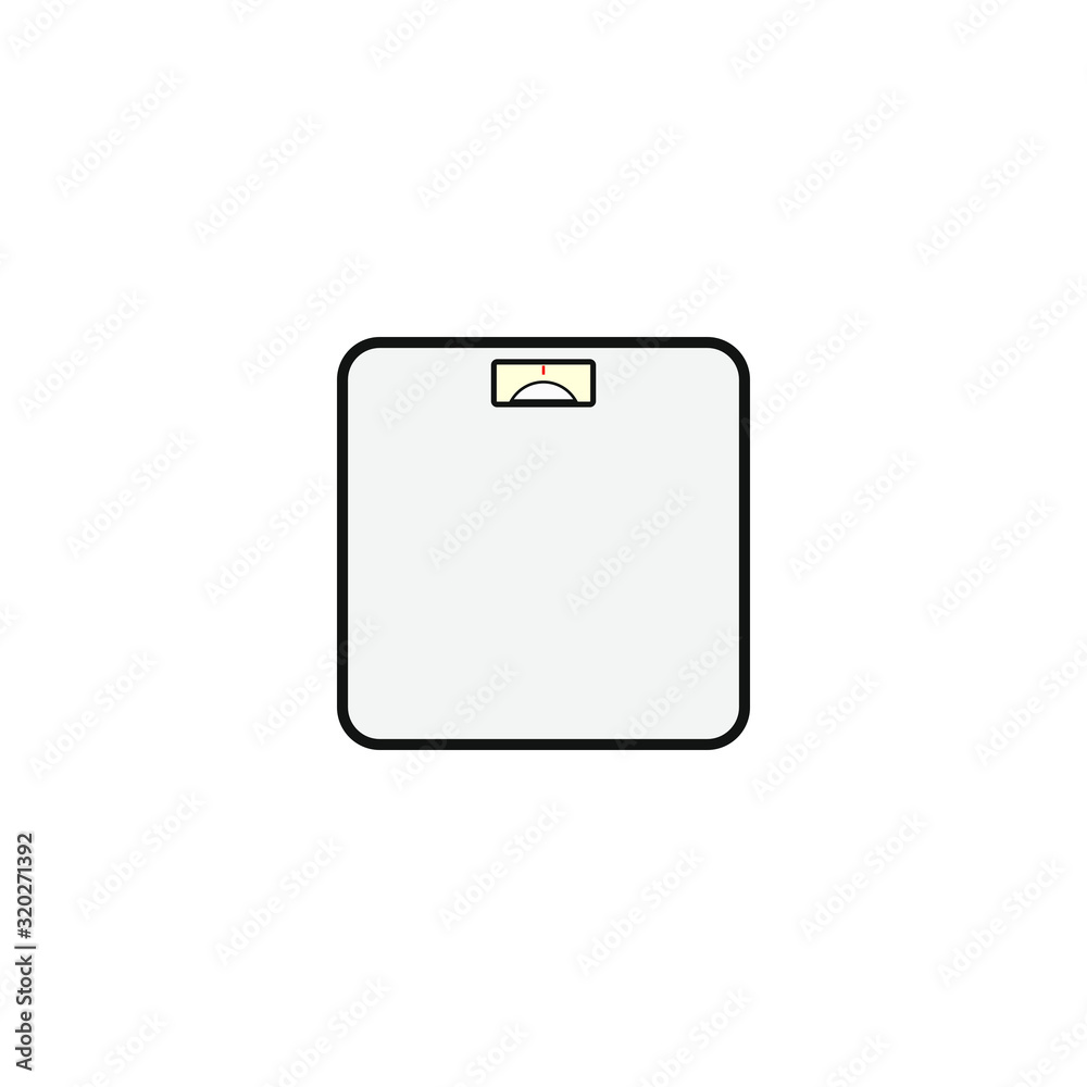 vector icon of bathroom scale vector icon of bathroom scale