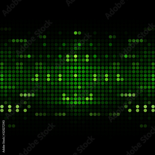 Abstract green technology background. Dot glow light. Vector illustration eps 10. © natrot