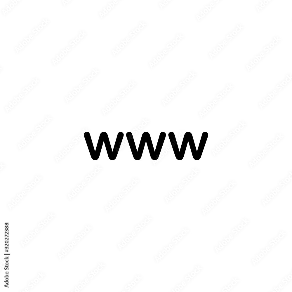 Www icon. 3w symbol. Web design sign Logo design element.