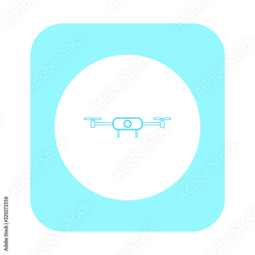 vector icon of flying drone with camera