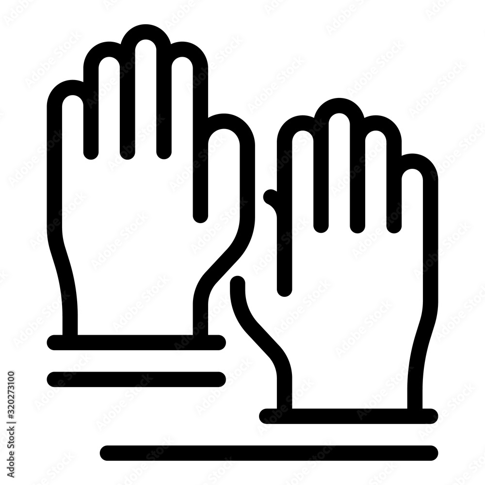 Obraz premium Hands icon. Outline hands vector icon for web design isolated on white background
