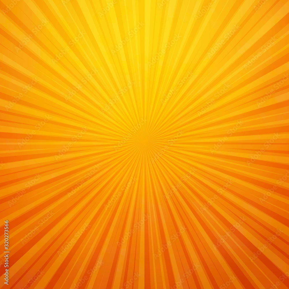 Bright orange and yellow rays vector background Bright orange and yellow rays vector background