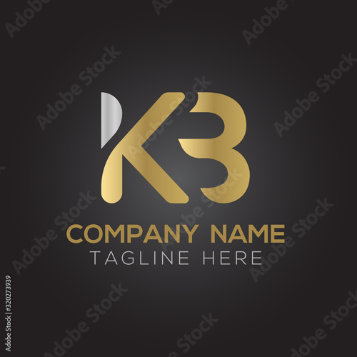 Initial Alphabet KB Logo Design vector Template. Linked Letter KB Logo Vector