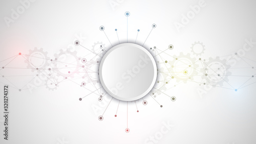 Abstract plexus background with connecting dots and lines. Global network connection, digital technology and communication concept.
