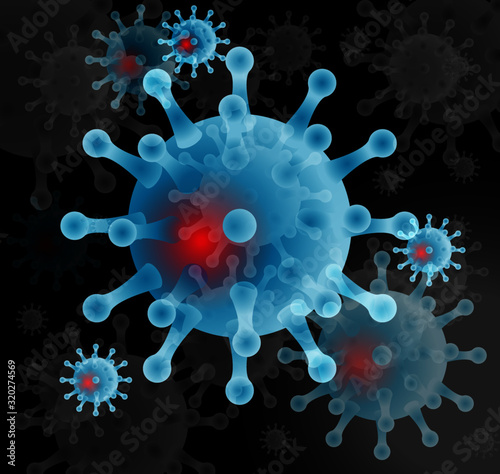 Virus. Modern medical background. The file is saved in the version AI10 EPS.