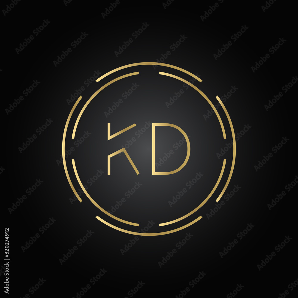 Initial Alphabet KD Logo Design vector Template. Linked Letter KD Logo Vector Initial Alphabet KD Logo Design vector Template. Linked Letter KD Logo Vector