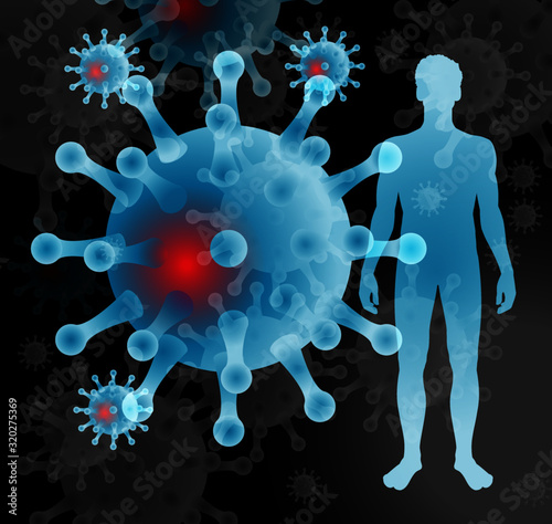Virus. Modern medical background. The file is saved in the version AI10 EPS.