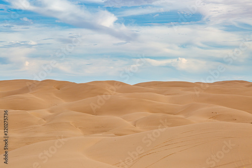 Looking out over the Algodones sand dunes in California