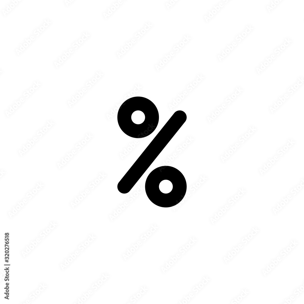 Percent icon. Commission fee symbol. Logo design element Percent icon. Commission fee symbol. Logo design element