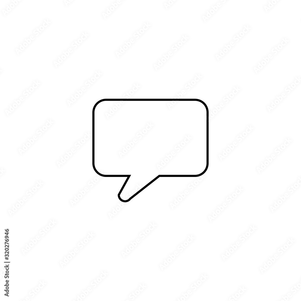 Message icon. Text frame symbol. Comment button. Logo design element Message icon. Text frame symbol. Comment button. Logo design element