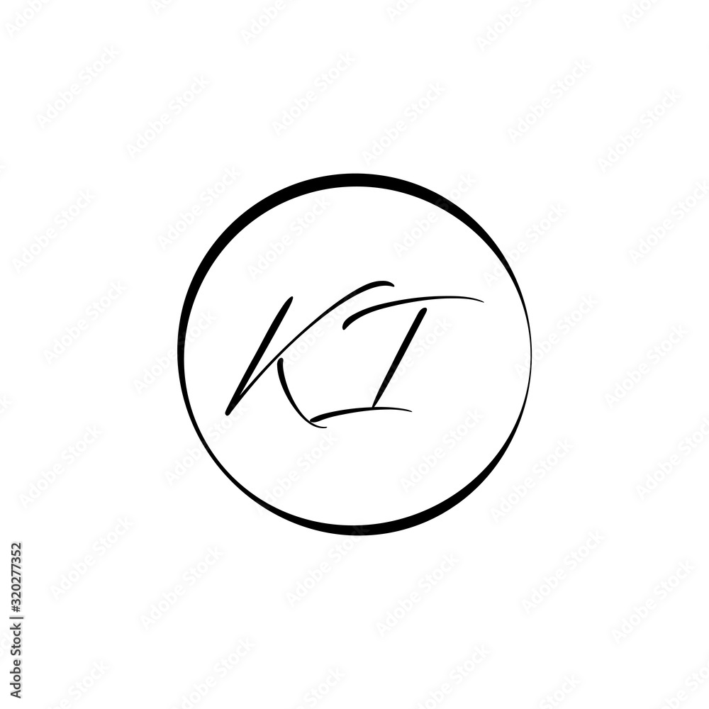 Initial Alphabet KI Logo Design vector Template. Linked Letter KI Logo Vector Initial Alphabet KI Logo Design vector Template. Linked Letter KI Logo Vector