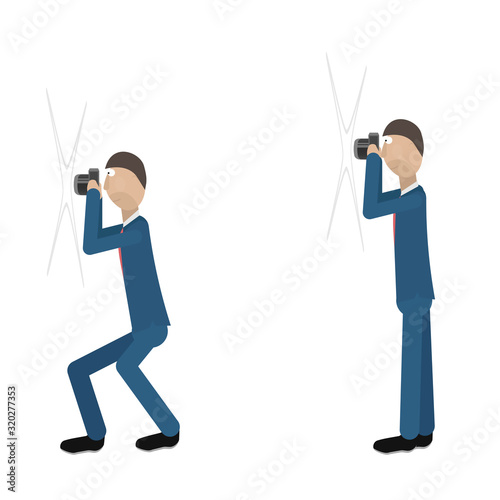 Photographer. Photo studio. Professional, vector illustration