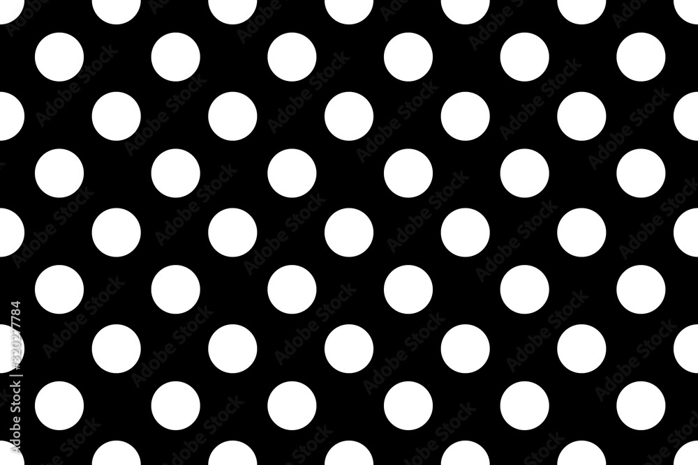 Black and white seamless polka dot pattern Black and white seamless polka dot pattern