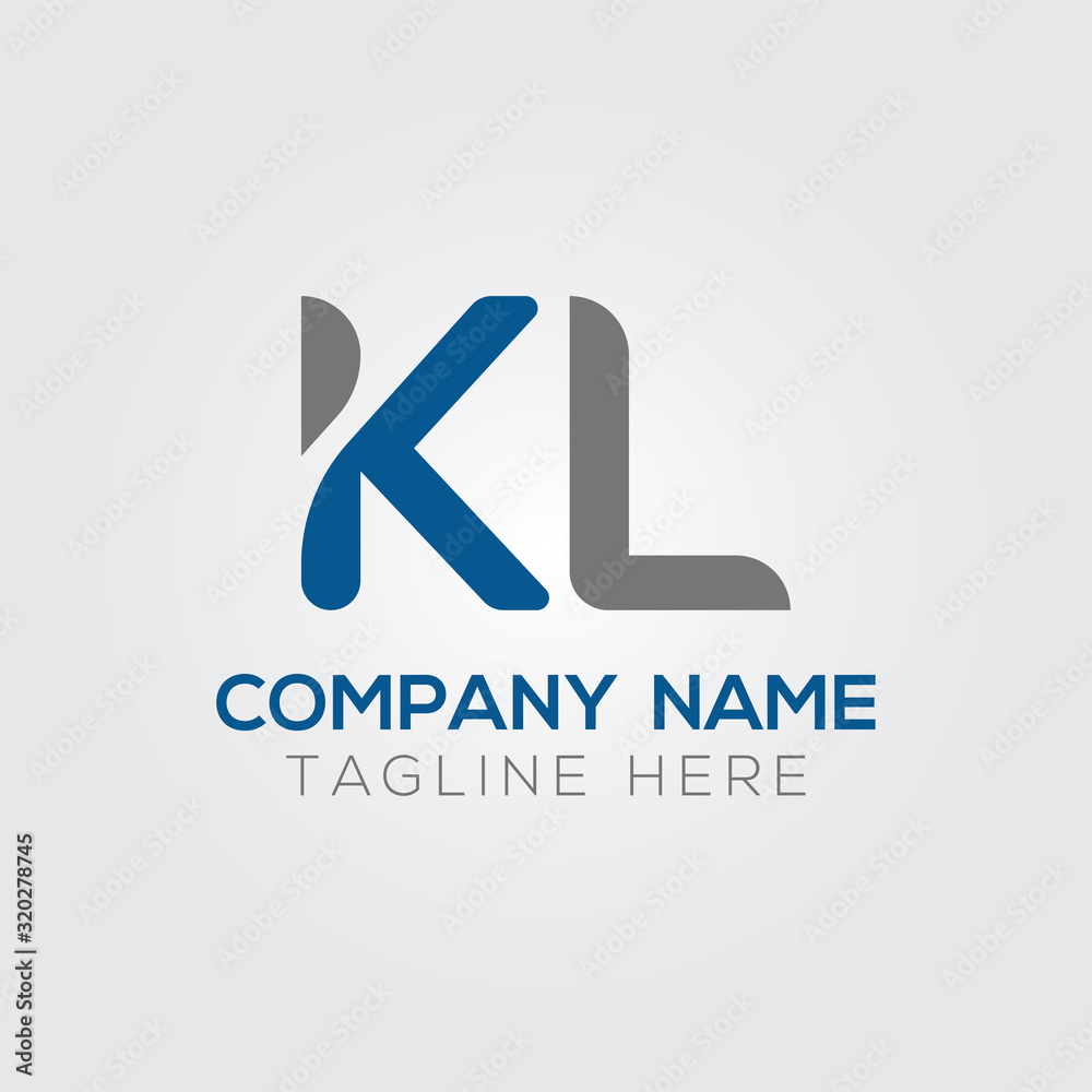Initial Alphabet KL Logo Design vector Template. Linked Letter KL Logo Vector Initial Alphabet KL Logo Design vector Template. Linked Letter KL Logo Vector