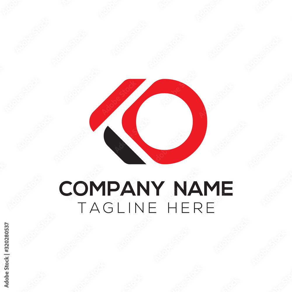 Initial Alphabet KO Logo Design vector Template. Linked Letter KO Logo Vector Initial Alphabet KO Logo Design vector Template. Linked Letter KO Logo Vector