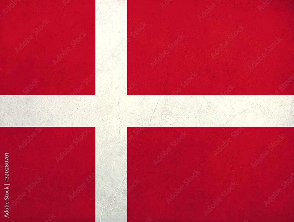 Grunge Flag of Denmark , Denmark flag pattern on the concrete wall, flag of Denmark banner on scratched vintage texture, retro effect , Background for design in country flag Grunge Flag of Denmark , Denmark flag pattern on the concrete wall, flag of Denmark banner on scratched vintage texture, retro effect , Background for design in country flag