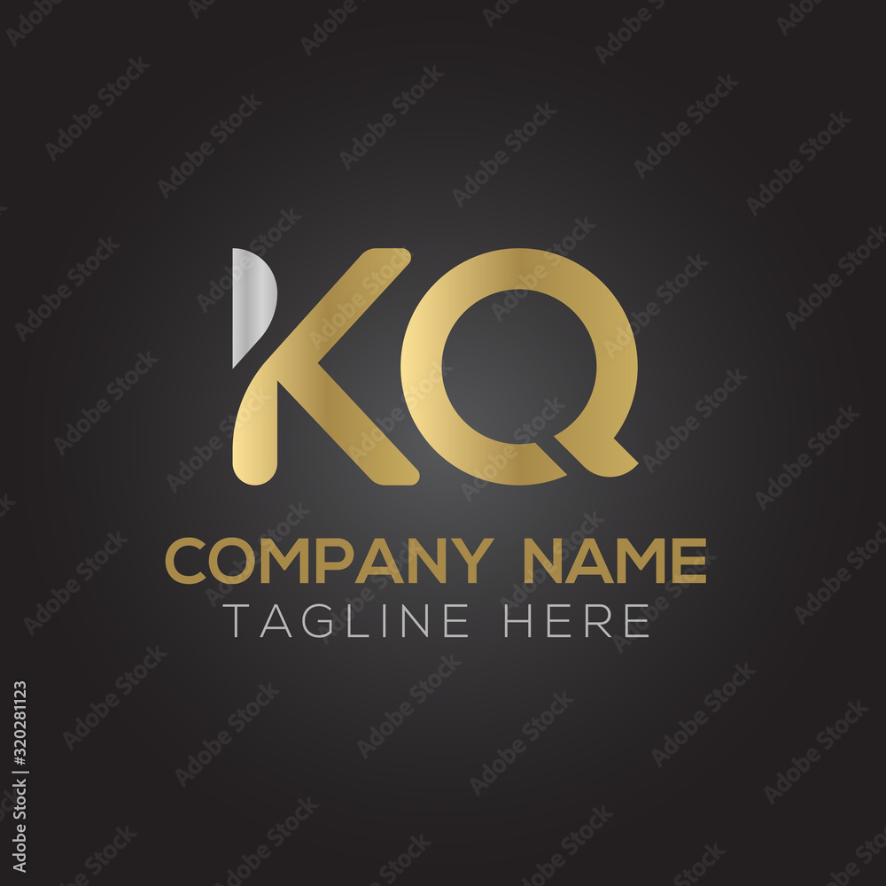 Initial Alphabet KQ Logo Design vector Template. Linked Letter KQ Logo Vector Initial Alphabet KQ Logo Design vector Template. Linked Letter KQ Logo Vector
