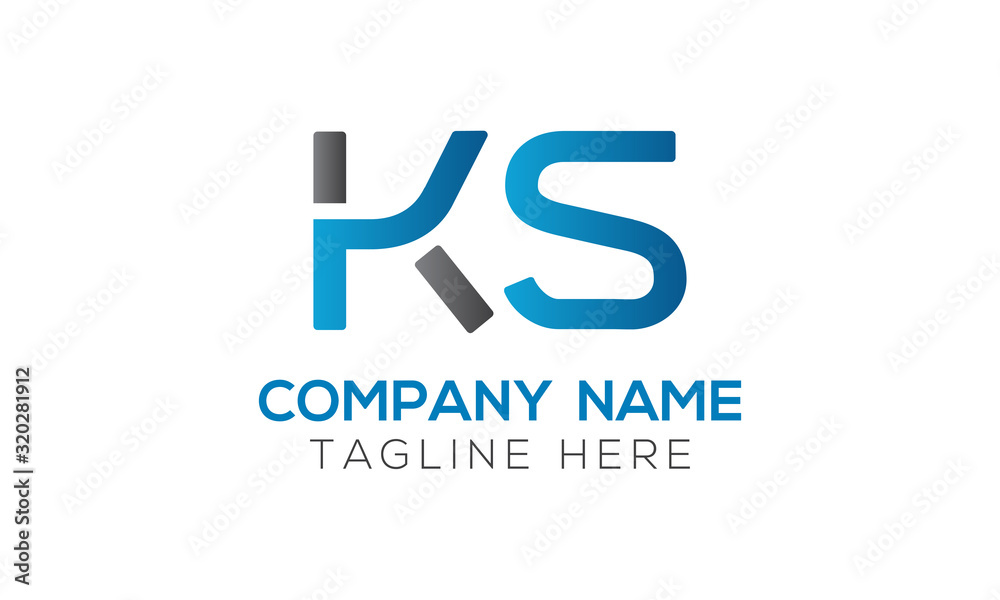 Initial Alphabet KS Logo Design vector Template. Linked Letter KS Logo Vector Initial Alphabet KS Logo Design vector Template. Linked Letter KS Logo Vector