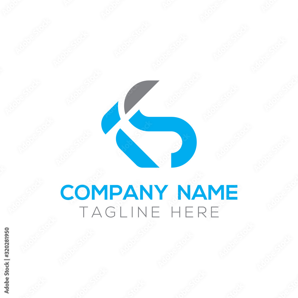 Initial Alphabet KS Logo Design vector Template. Linked Letter KS Logo Vector Initial Alphabet KS Logo Design vector Template. Linked Letter KS Logo Vector