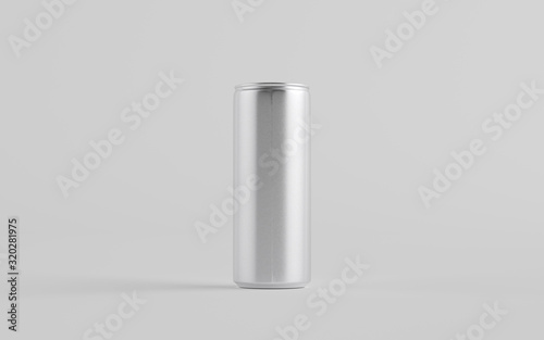 8 oz. / 250ml Aluminium Soda / Energy Drink / Seltzer / Iced Coffee Can Mockup - One Can.  3D Illustration