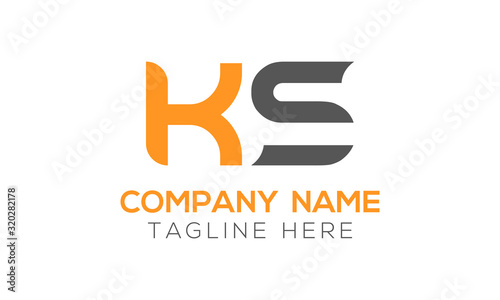 Initial Alphabet KS Logo Design vector Template. Linked Letter KS Logo Vector