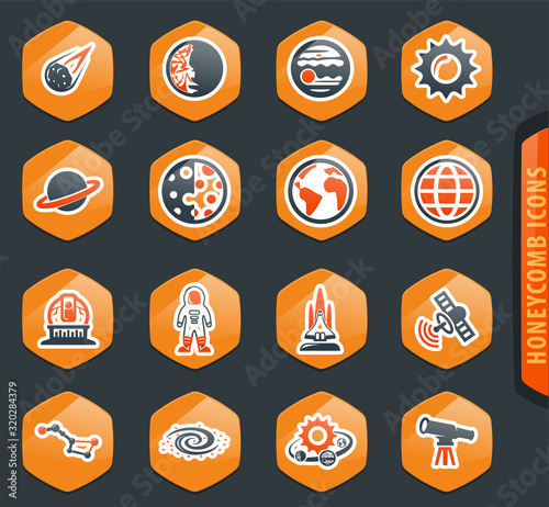 Space icons set