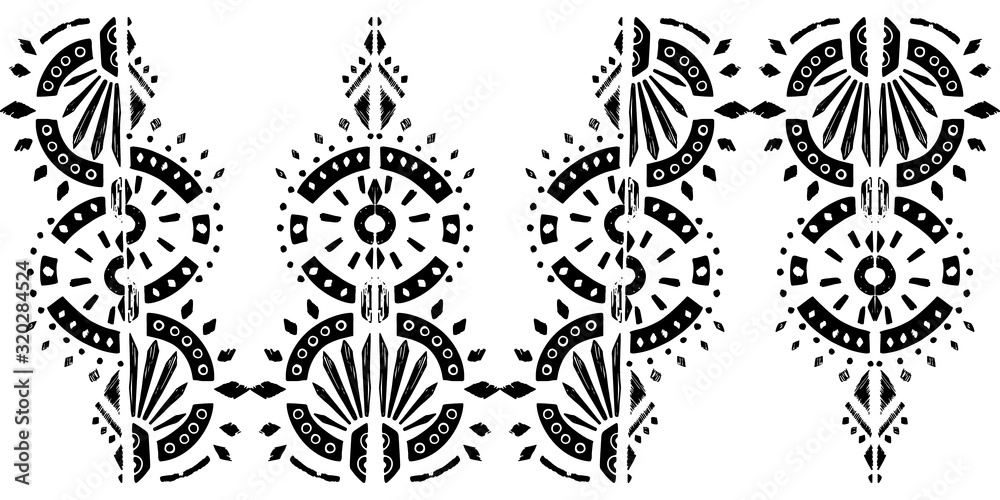 Heometrict pattern etnic indian black ornamental on color background. Navajo motif texture ornate  design for surface print.