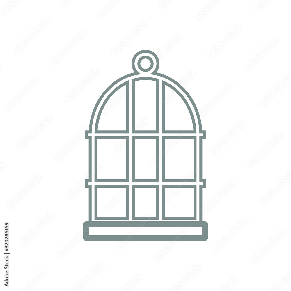 vector icon, pet bird cage