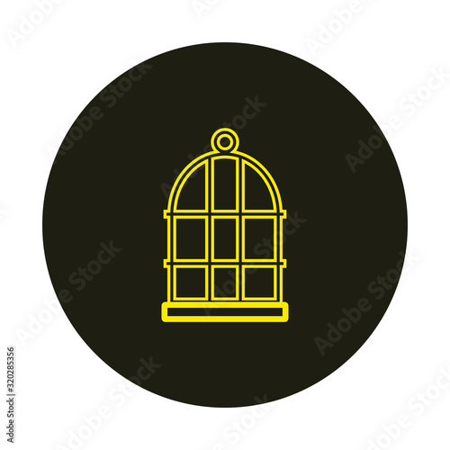 vector icon, pet bird cage