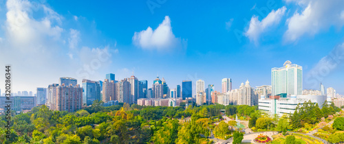 Photography The city scenery of Wusi Road CBD, Fuzhou City, Fujian Province, China