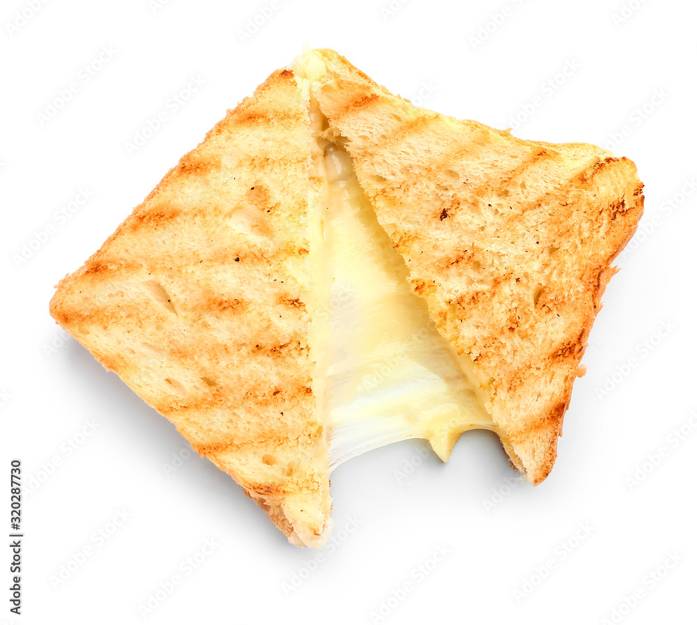Tasty sandwiches with cheese on white background Tasty sandwiches with cheese on white background