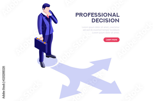 Person choosing and agree the yes select option, ok decision to confirm choice for a solution. Positive fingers out of no negative symbol. Symbolic flat abstract concept. Isometric vector illustration