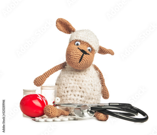 Stethoscope, pills and baby...
