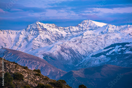 Sierra Nevada at sunset, Granada