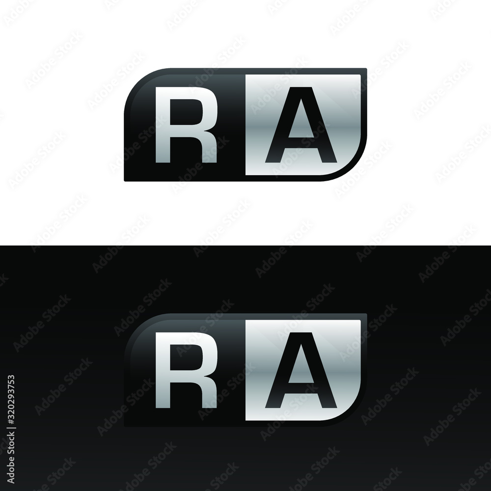 logo-letter-ra-with-two-different-sides-negative-or-black-and-white