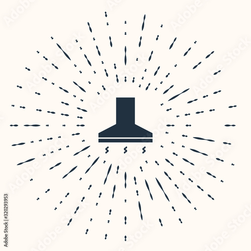 Grey Kitchen extractor fan icon isolated on beige background. Cooker hood. Kitchen exhaust. Household appliance. Abstract circle random dots. Vector Illustration