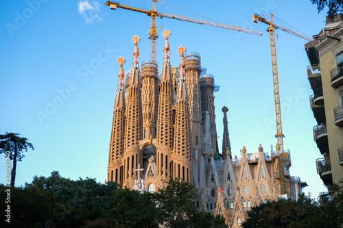 Sagrada Familia Cathedral in Barcelona in Spain