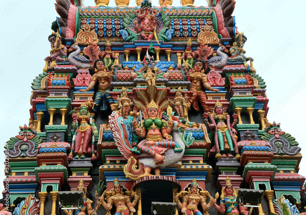 Indian temple in George town of Penang