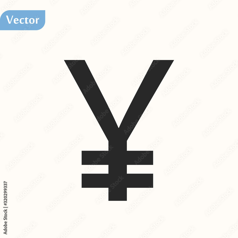 Obraz premium Yen sign icon. JPY currency symbol. Money label. Gray circle button with icon. Vector