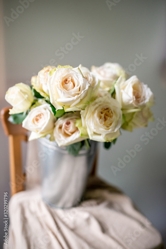 white rose flowers, bouquet, the most beautiful flower in a bouquet of a flower shop