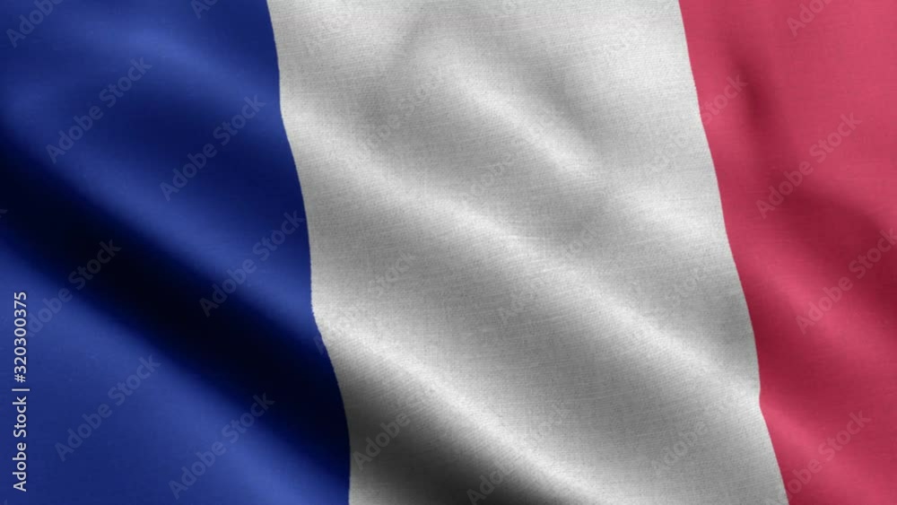 Closeup waving loop 4k National Flag of France Closeup waving loop 4k National Flag of France