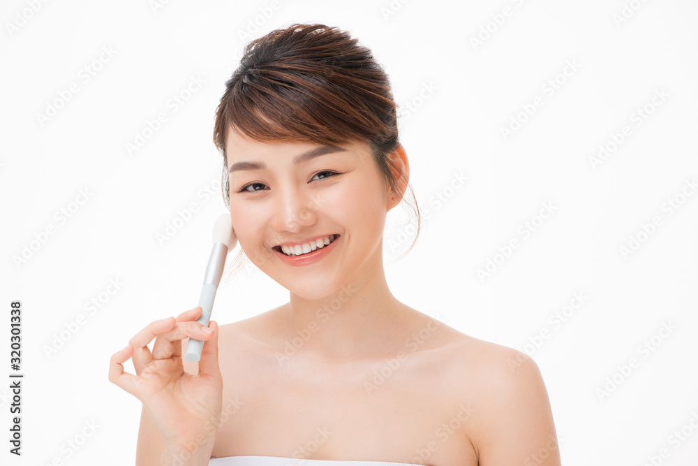 Beautiful young woman asian with clean perfect skin. Portrait model natural make up Beautiful young woman asian with clean perfect skin. Portrait model natural make up