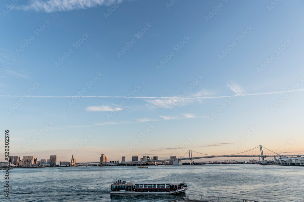 Fototapeta premium 東京都港区竹芝から見た東京の夕景