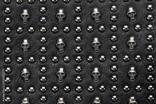 rock skull leather background