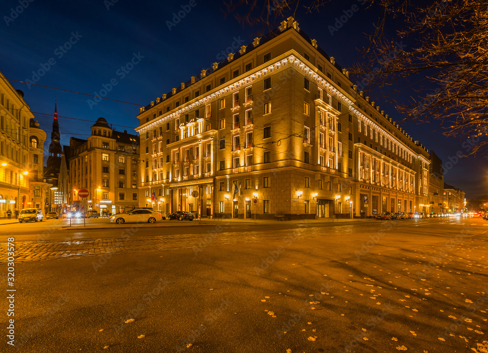 Historical apartment building in Riga, Latvia