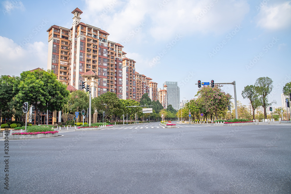 Environment Scenery of Jiaomen Street, Nansha District, Guangzhou, China