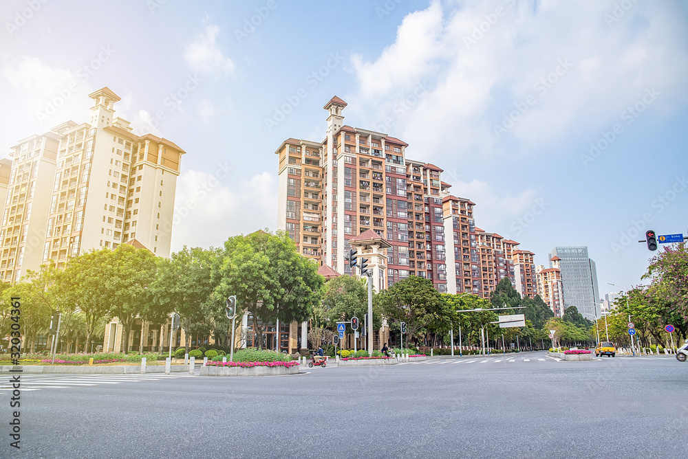 Obraz premium Environment Scenery of Jiaomen Street, Nansha District, Guangzhou, China