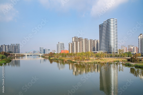 Cityscape of Nansha District  Guangzhou  China