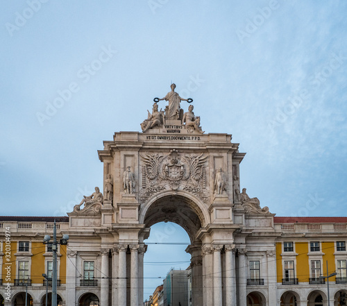 Rua Augusta Arch in Lisbon Portugal